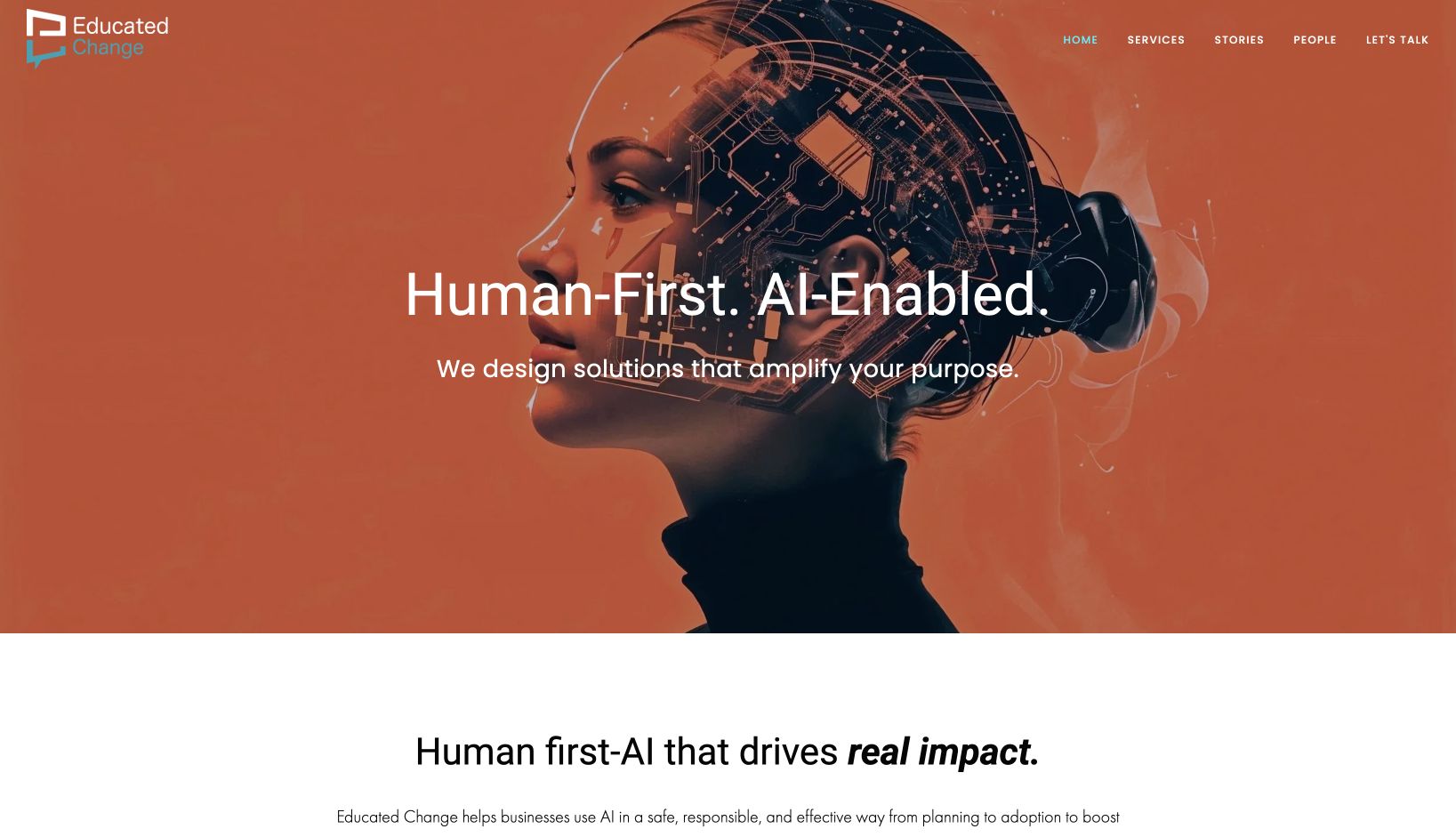 Educated Change current homepage